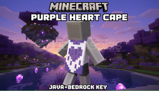 ⭐[OTO TESLİMAT] Minecraft Purple Heart Cape Key