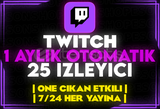 ⭐️[OTOMATİK] TWİTCH AYLIK 25 İZLEYİCİ⭐️