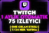 ⭐️[OTOMATİK] TWİTCH AYLIK 75 İZLEYİCİ⭐️