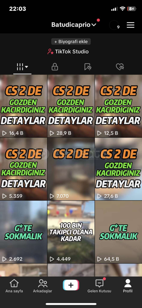 Oyun İçeriği İsteyenlere Aktif Tiktok Hesabı Oyun İçeriği İsteyenlere Aktif Tiktok Hesabı
