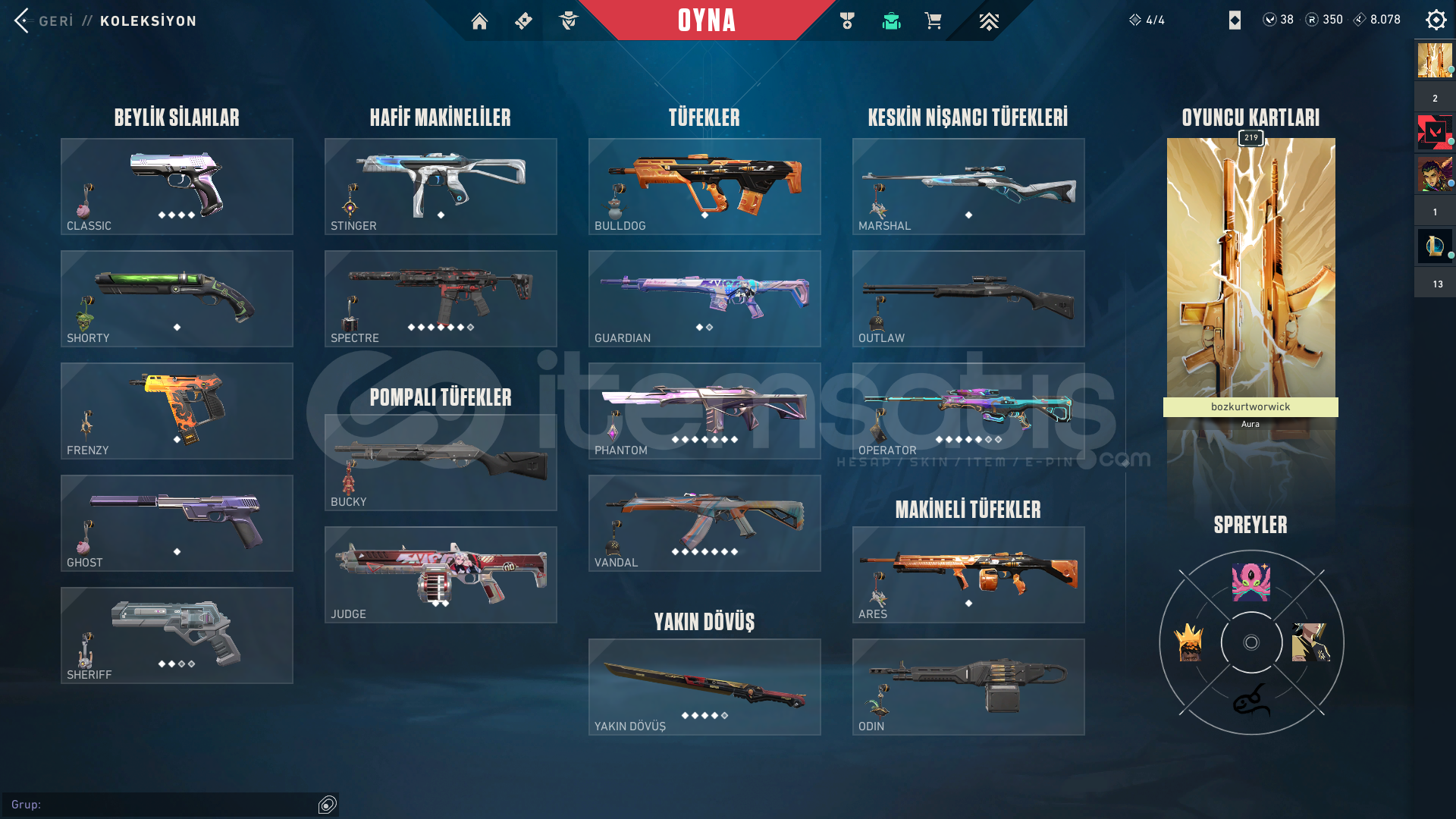 212lvl BOL SKİNLİ HESAP  212lvl BOL SKİNLİ HESAP