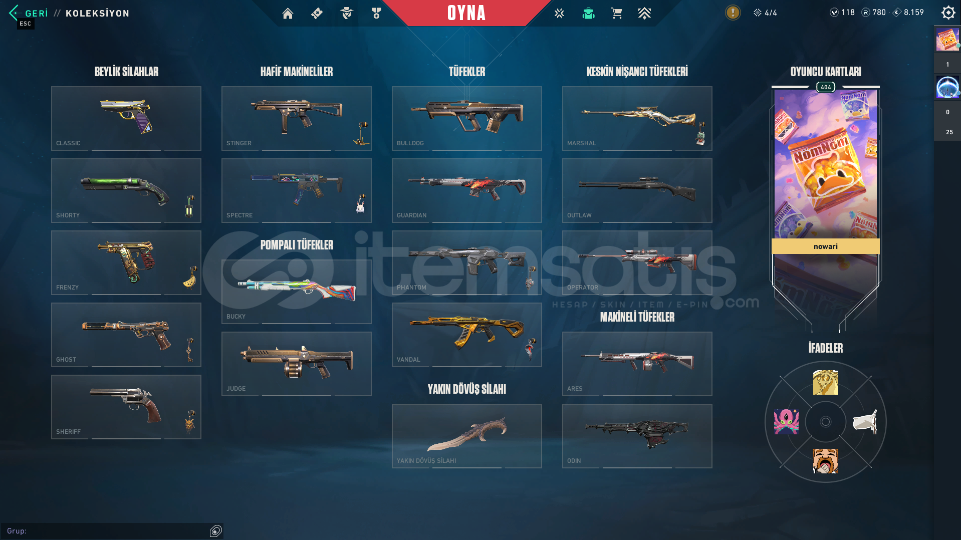 Oyunu bıraktığım için satıyorum 14 skinli + bp Oyunu bıraktığım için satıyorum 14 skinli + bp