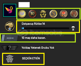 ÖZEL ! 6 MADALYA 72 WİN 298 SAAT SEÇKİN HESAP
