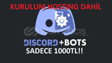 HOSTING+KURULUM İSTEK ÖZEL DİSCORD BOTU