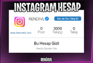 (ÖZEL FİYAT!) 3K Takipçili Kız Instagram Hesabı
