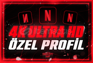 ☘️[ÖZEL PROFİL]☘️Netflix 4K Ultra HD 1 AY
