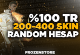 ✨ ÖZEL STOK ✨%100 TR 200-400 SKİN VİP RANDOM