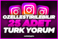 ⭐[Özelleştirilebilir] İnstagram 25 Türk Yorum⭐