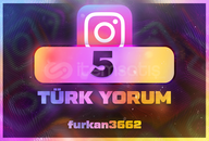 ⭐[Özelleştirilebilir] İnstagram 5 Türk Yorum⭐