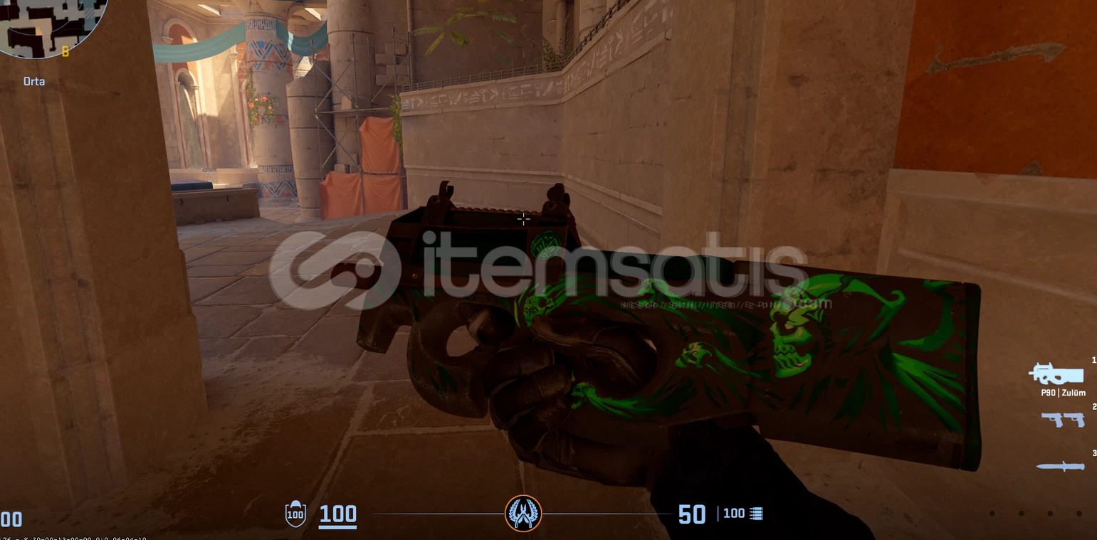 P90 Kurukafalı Ölüm Skin  P90 Kurukafalı Ölüm Skin
