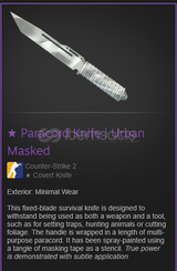 ★ Paracord Knife | Urban Masked