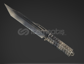 ★ Paraşüt Kordonu Saplı Bıçak | Alazlanmış