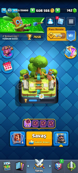 Pass Açılmış 7700Kupa Clash Royale Hesap