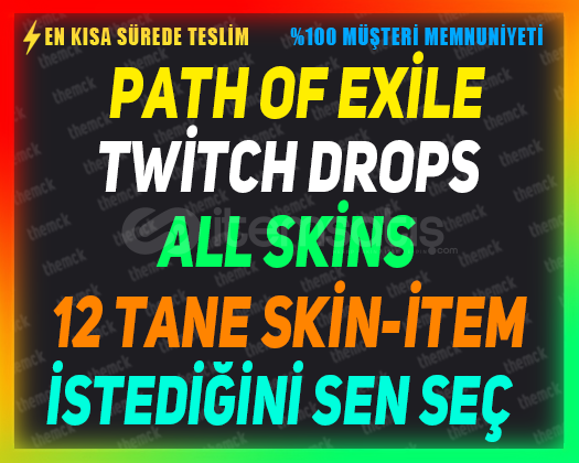 Path of Exile Twitch Drop | ALL SKİNS Path of Exile Twitch Drop | ALL SKİNS