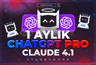 ⭐ Paylaşımsız - 1 Ay Claude 4.1, ChatGPT Pro