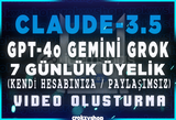 (PAYLAŞIMSIZ) 7 GÜNLÜK CLAUDE 3.5 - GPT4o 