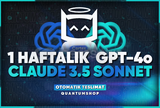 [Paylaşımsız] Claude 3.5 Sonnet-GPT-4o (7 gün)