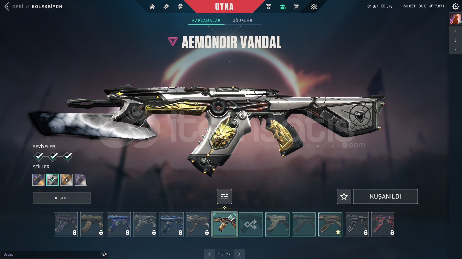 PAZARLIK VARR , 23 Skin ! Hesap Valorant mailli PAZARLIK VARR , 23 Skin ! Hesap Valorant mailli