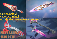PAZARLIK YAPILIR! 4Bıçak 4Vandal +25skin