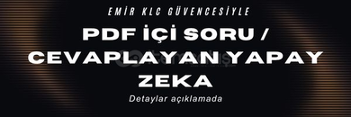 PDF İÇİ SORU SORAN, SORU CEVAPLAYAN YAPAY ZEKA 