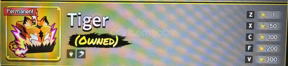  Perm tiger lı hesap efsane hesap 