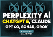  Perplexity 1 Yıllık - ChatGPT 5 - Claude 4