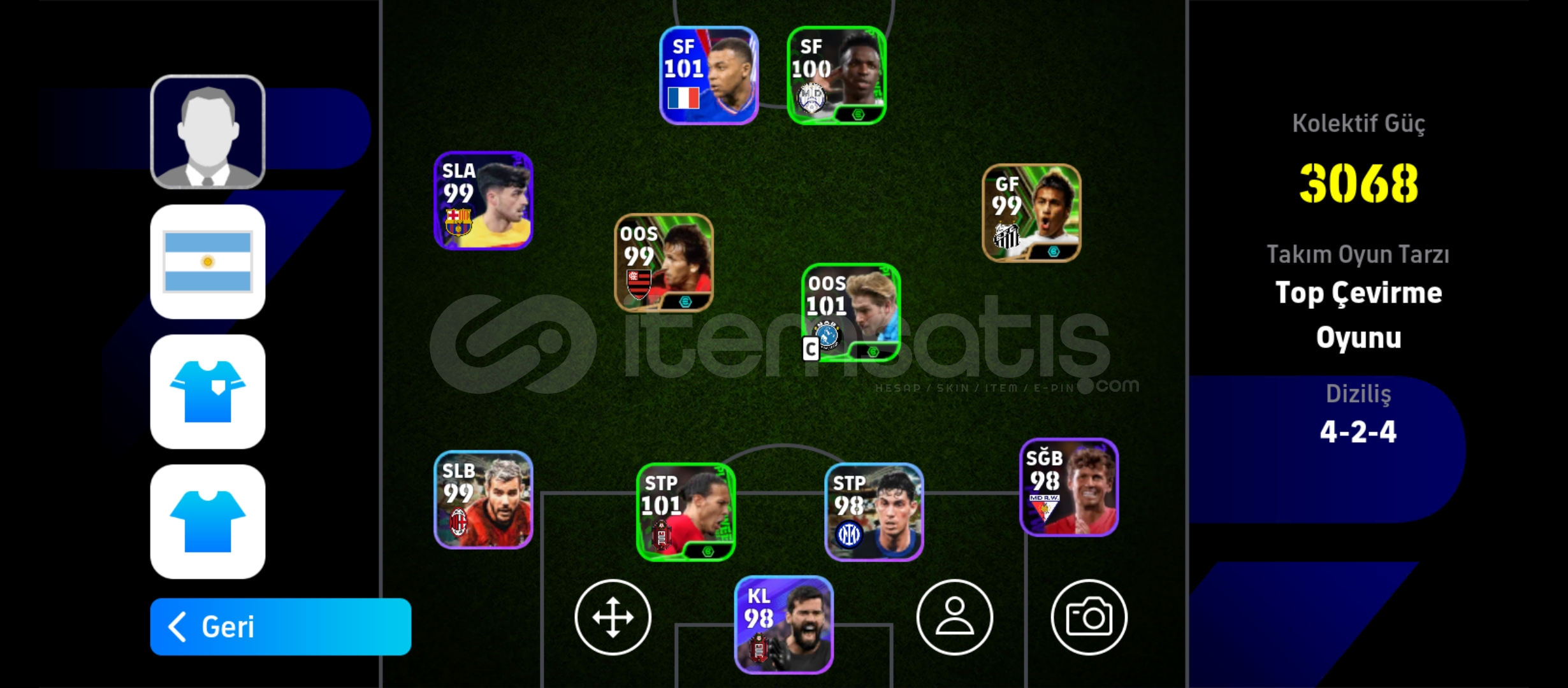 Pes 26 3068 takım gücü