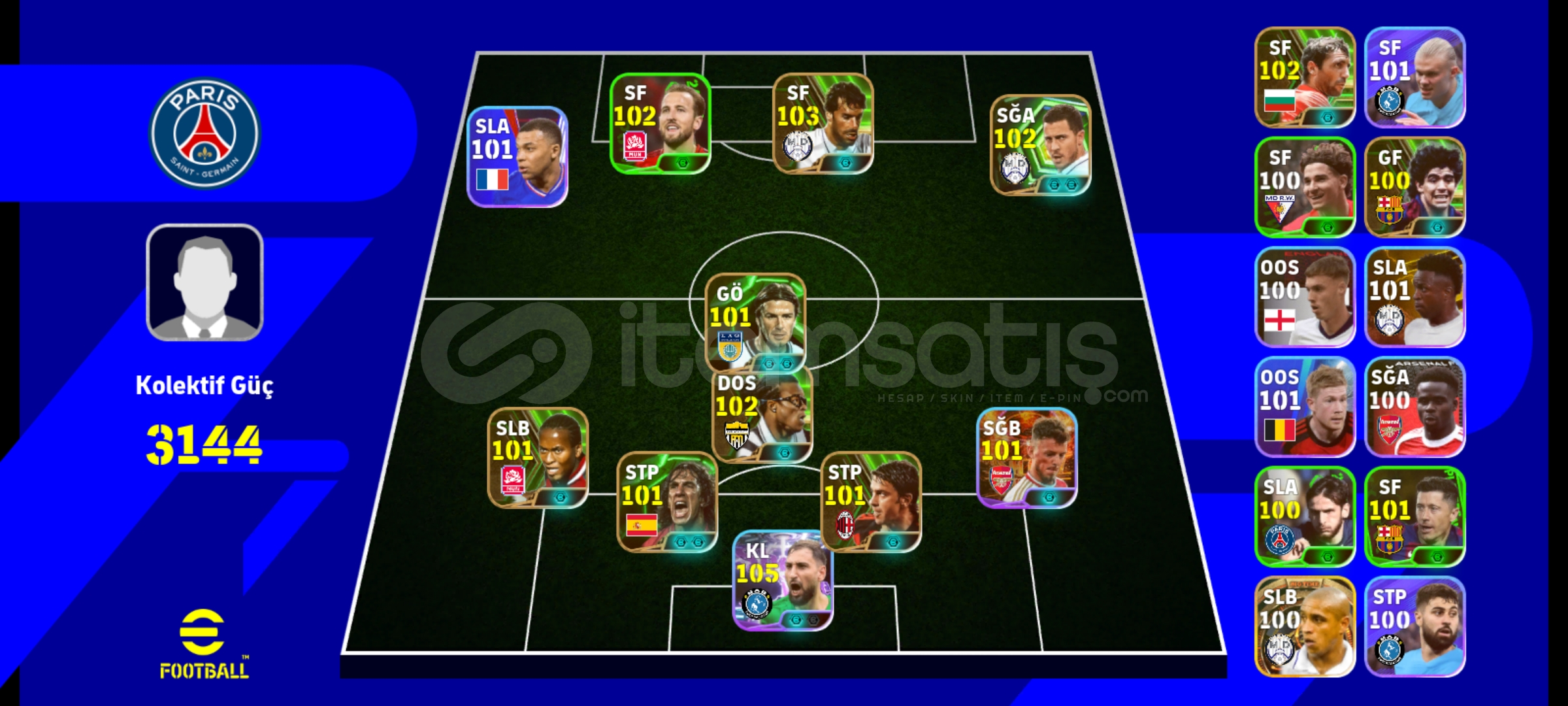 3144 lik Pes E-football hesabı acil satılık 3144 lik Pes E-football hesabı acil satılık