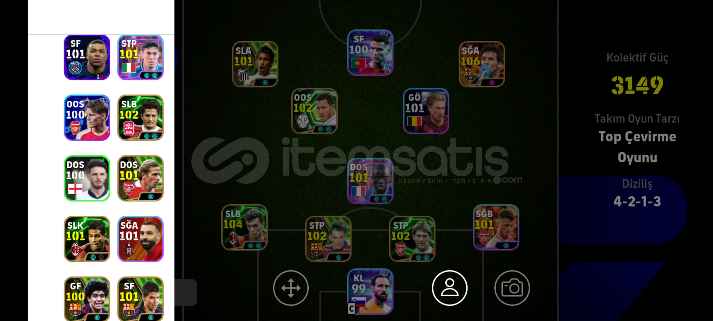 Pes hesap 106 eski Messi maldinili Pes hesap 106 eski Messi maldinili