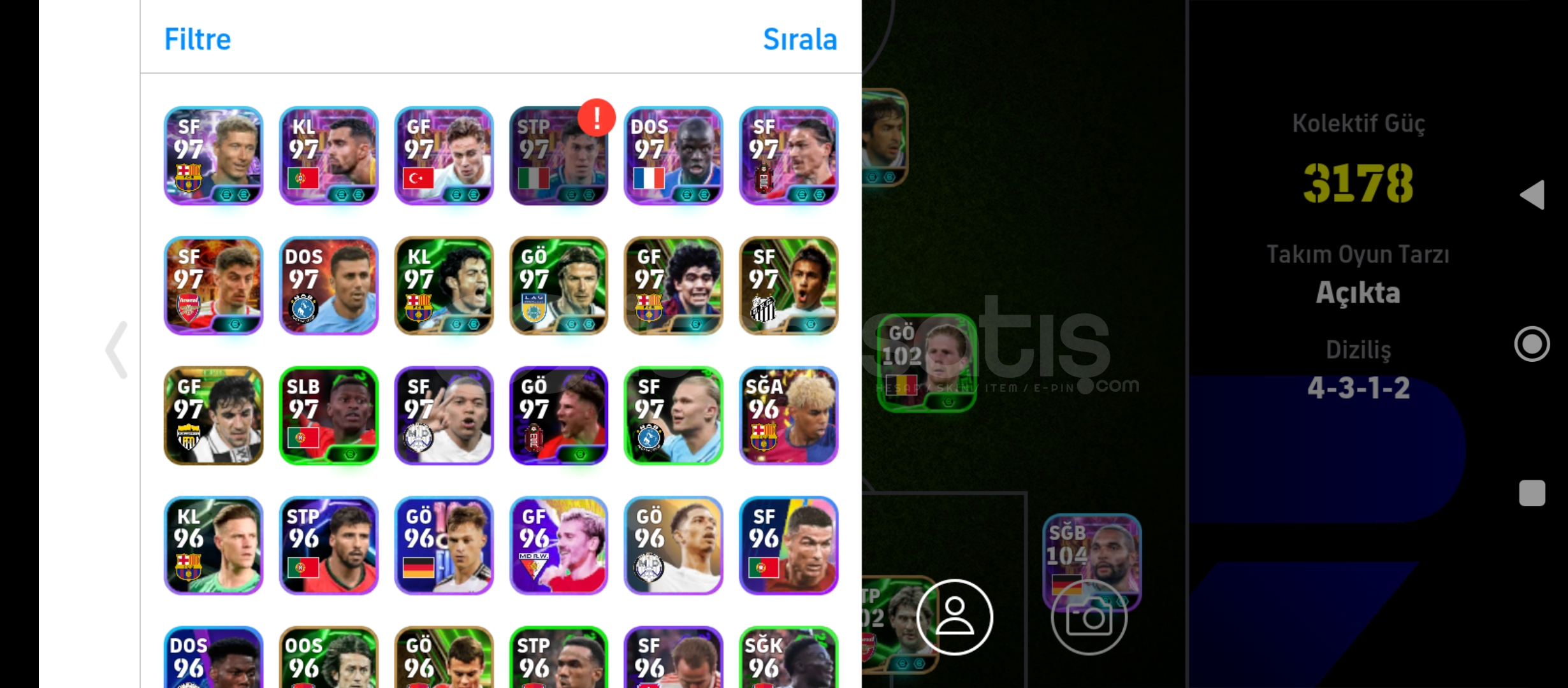 Pes mobile hesap Pes mobile hesap