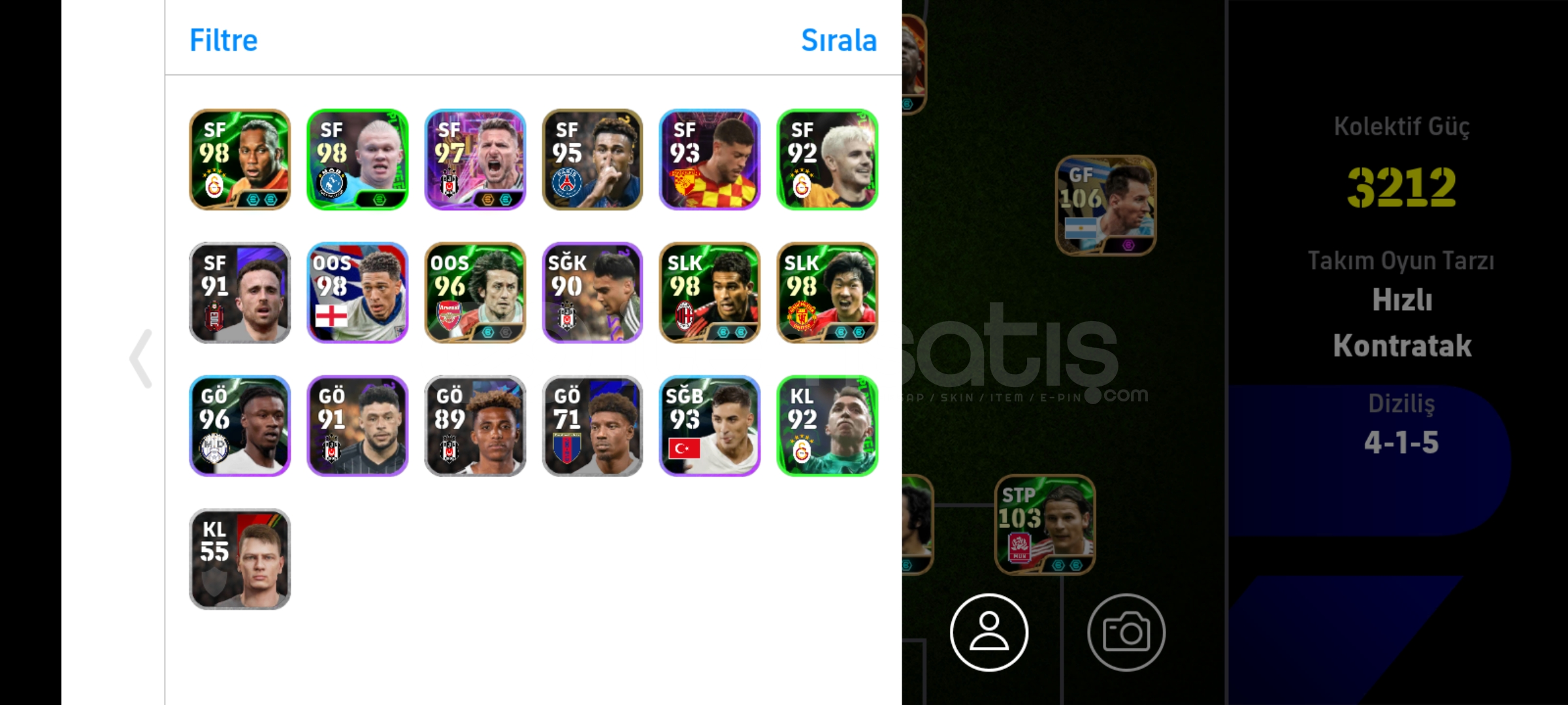 Pes satılık hesap Pes satılık hesap