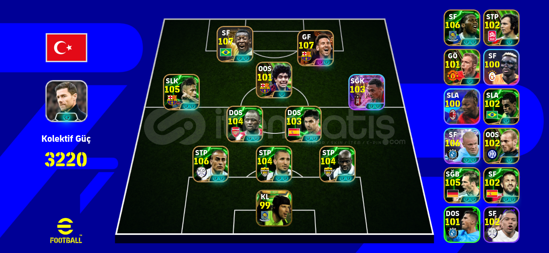 PES SATILIK HESAP KAÇMAAZ