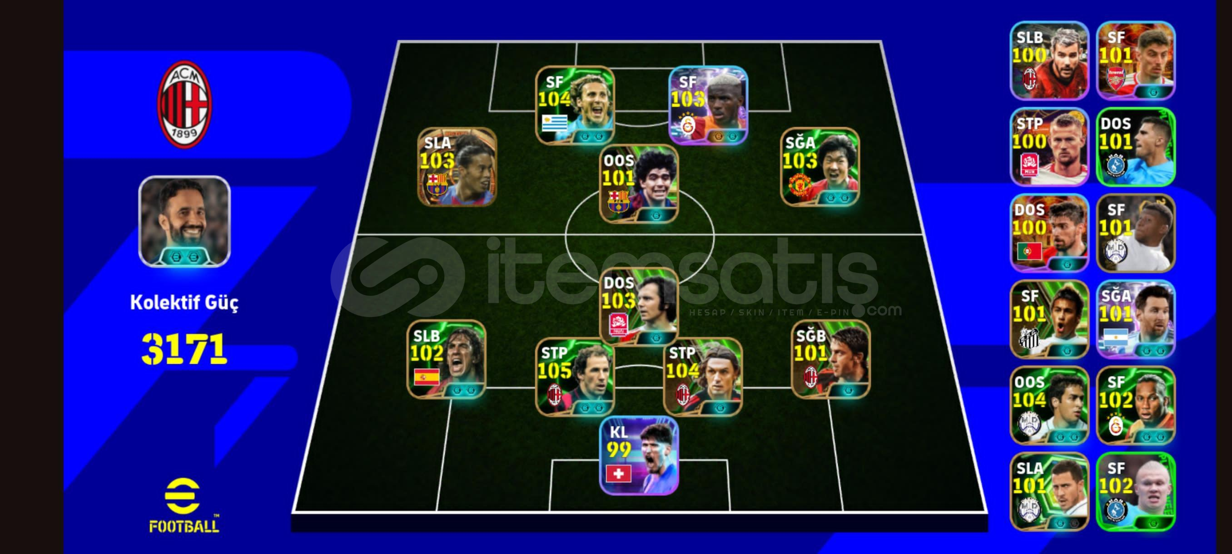 PES26 3171 KG TEK BAĞ 104 FORLAN 103 OSİMHEN PES26 3171 KG TEK BAĞ 104 FORLAN 103 OSİMHEN