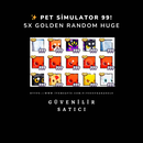 ✨ Pet Simulator 99! 5x GOLDEN Random Huge
