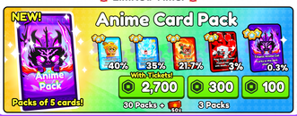Pet Simulator 99 : Anime Card Pack