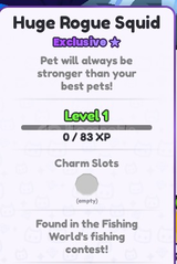 Pet Simulator 99 Fishing Event Huge Rogue Squid