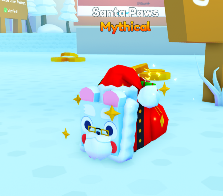 Happy pets simulator 99. Санта Павс. Santa Paws Pet. Santa Paws Pet Simulator x. Santa Paws PSX.