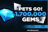 ⭐Pets Go 1.7M Gems⭐