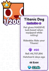 Pets Go / Titanic Dog