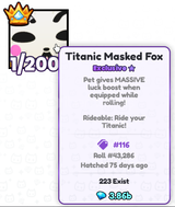 PETS GO / TİTANİC MASKED FOX