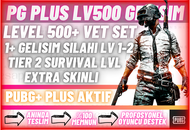 PG PLUS LVL 500 HESAP | 1+ GELISIMLI (LV1-2)