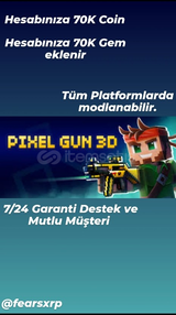 PG3D 70K COİN,GEMS (her platform)