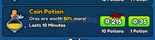 Pickaxe Simulator Coin Potion x1