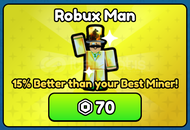 Pickaxe Simulator Robux Man