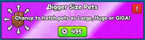 Pickaxe Simulator Bigger Size Pets