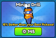 Pickaxe Simulator Mining Drill