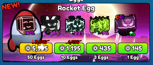 Pickaxe Simulator Rocket Egg x50