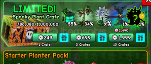 PLANTS VS BRAINROTS 1 SPOOKY PLANT CRATE PVB