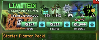 PLANTS VS BRAINROTS 10 SPOOKY PLANT CRATE PVB