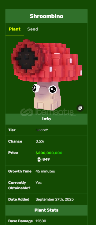 Plants VS Brainrots 15k DAMAGE SHROOMBINO! Plants VS Brainrots 15k DAMAGE SHROOMBINO!